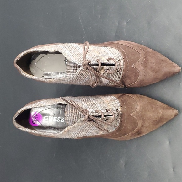 GUESS Briclyn Wingtip Lace-up Heels 8.5 - Picture 2 of 7